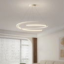 Axyaa LED Ceiling Chandelier White/Black Modern Home Lighting for Living Room & Bedroom