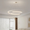 Axyaa LED Ceiling Chandelier - White/Black Modern Home Lighting for Living Room, Bedroom, Dining Room