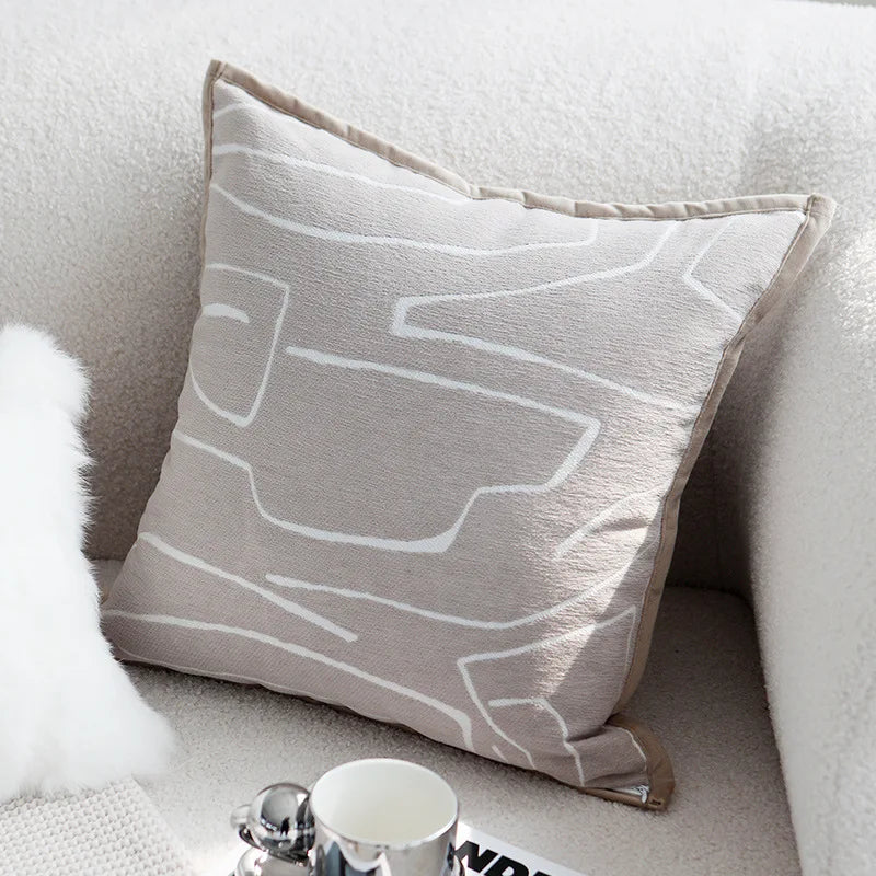 Axyaa Soft Fringed Chenille Pillow Cover with Tree Animals Print