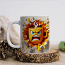 Axyaa Ceramic Coffee Mug 350ml: Fun Emoticons Design, Perfect for Home and Office