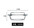 Axyaa 1400ml Glass Bowl with Lid - Heat-Resistant Microwave Soup & Salad Plate