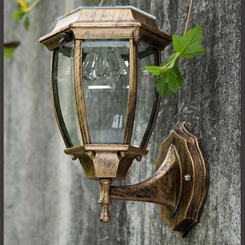 Axyaa Solar Wall Light: LED Outdoor Courtyard Sconces IP55 Waterproof Garden Decor Fence Lighting