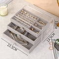 Axyaa Stackable Velvet Jewelry Organizer Display Tray for Earrings, Necklaces, Bracelets