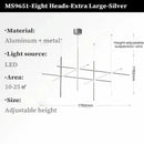 Axyaa Tube Chandeliers Light - Indoor Art Linear Pendant Lights for Home Decoration