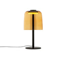 Axyaa Amber Glass Mushroom Table Lamp Luxury Minimalist Desk Nightstand Office Clear Glass