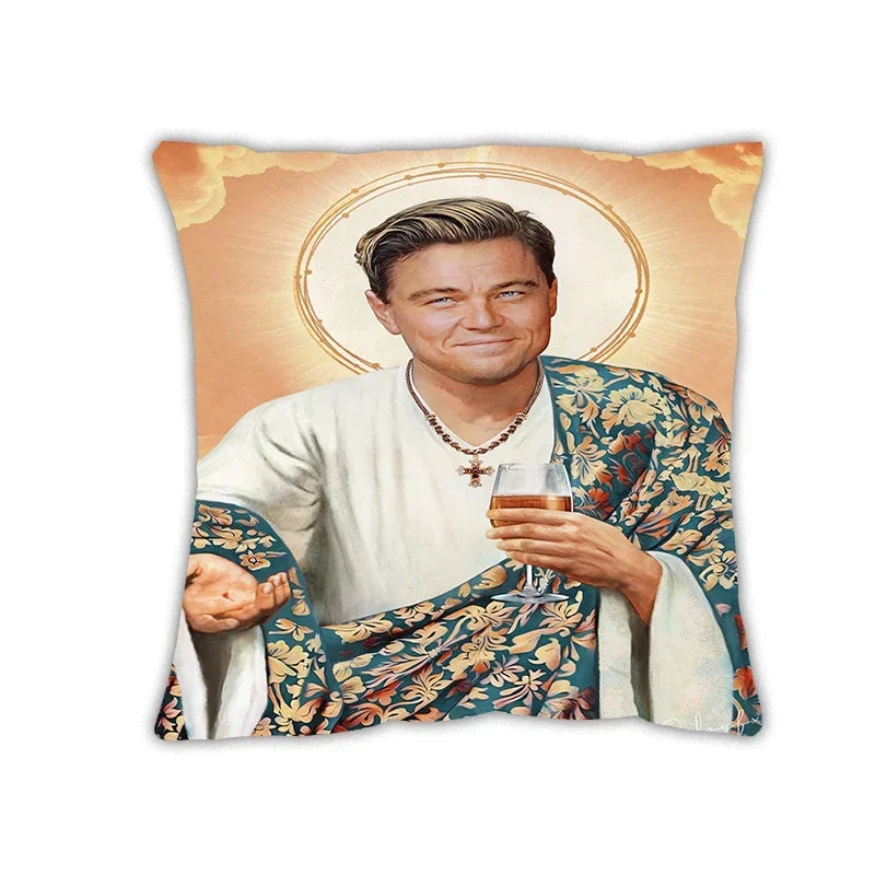 Axyaa Jesus Hip Hop Cushion Cover - Rapper Pillow Case for Home Decor