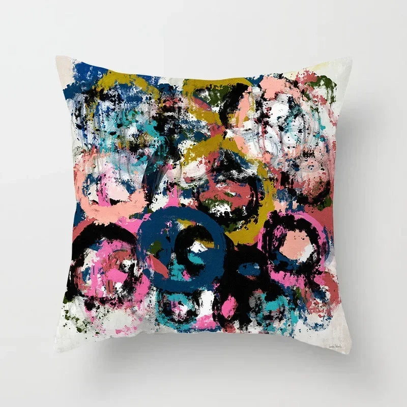 Nordic Abstract Velvet Pillow Cover by Axyaa - Simple & Chic