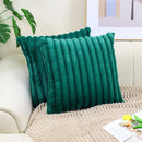 Axyaa Luxe Faux Fur Striped Throw Pillow Cover for Home Decor