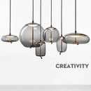 Brokis Glass Hanging Pendant Light by Axyaa for Dining Room Kitchen Bedroom