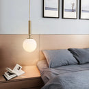 Axyaa Round Glass Bedside Chandelier for Bedroom, Restaurant, Bar, Living Room & Study