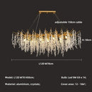 Axyaa Modern Luxury Crystal Chandelier Pendant Light for Home Decor