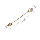 Axyaa Flower Dessert Spoon Fork Set Stainless Steel Coffee Tea Ice Cream Kitchen Tableware