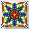 Colorful Geometric Flower Pillow Case by Axyaa: Simple Polyester Sofa Decorative Cover