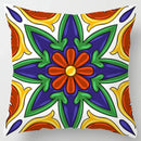 Colorful Geometric Flower Pillow Case by Axyaa: Simple Polyester Sofa Decorative Cover