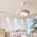 Axyaa French Carved Pendant Luxury Gypsum Hanging Lamp LED Lighting