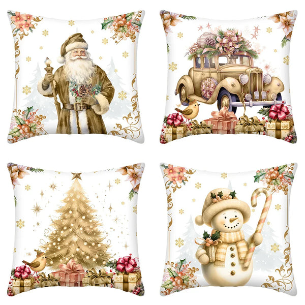 Axyaa Christmas Pillow Cover Set for Festive Home Decor and Gifting