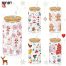 Axyaa Christmas Water Bottle with Lid & Straw | Festive Holiday Decor & Reusable Cup