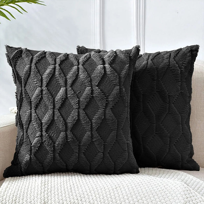 Axyaa Ultra Soft Plush Cushion Cover for Modern Living Room Decor