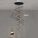 Axyaa Crystal Chandelier Stair Pendant Living Room Interior Lighting