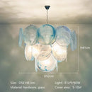 Axyaa Circular Glass Chandelier for Hotel Villa, Living Room, Dining Room, Bedroom