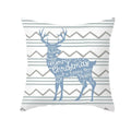 Axyaa Reindeer Print Cushion Cover: Nordic Modern Geometric Design for Home Sofa.