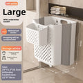 Axyaa Foldable Laundry Basket: Large Capacity Wall Mount Storage Bag for Clothes, Toys & Organizers