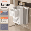 Axyaa Foldable Laundry Basket: Large Capacity Wall Mount Storage Bag for Clothes, Toys & Organizers