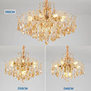 Axyaa Golden Crystal Chandelier for Luxurious Living Room Décor