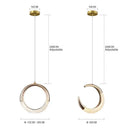 Axyaa Golden LED Chandelier for Dining Room, Bedroom, and Restaurant Decor