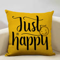 Axyaa Mustard Yellow Letter Style Cushion Cover 45x45cm Home Cafe Decor