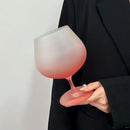 Axyaa Gradient Frosted Glass Cup - High Aesthetic High Foot Design