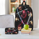 Axyaa Deadpool Backpack Set with Pencil Boxes, Bookbag, Lunch Box for Kids