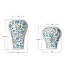 Axyaa Blue & White Porcelain Ceramic Vase Chinese Style Home Decor Flowerpot
