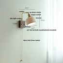 Axyaa Modern LED Wall Sconce White Glass Walnut Stair Light