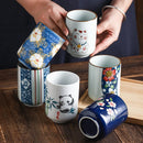 Axya Hand-Painted Ceramic Coffee Cup for Home, Japanese Style Straight Cup