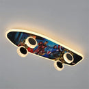 Axya Skateboard Ceiling Lights: Modern Nordic Children's Room Decor Lamps