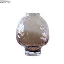 Axyaa Relief Glass Vase Hydroponics Plant Pots Room Aesthetic Decor Floral Vases