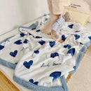 Axyaa Cartoon Milk Fleece Lamb Blanket - Spring/Autumn Season Sofa Nap Blanket