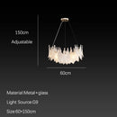 Axyaa French Crystal Chandelier: Misty Artistic Lighting Fixture for Elegant Living Spaces