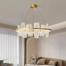 Axyaa Glass Modern Chandelier for Living, Dining & Bedroom - Interior Lighting