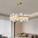 Axyaa Glass Chandelier for Living, Dining & Bedroom - Modern Interior Lighting