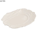 Axyaa Irregular Texture Ceramic Dinner Plate - Pure White Tableware