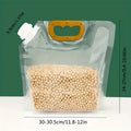Axyaa Reusable Storage Bags with Handle and Nozzle, Leak Proof Freezer Bag