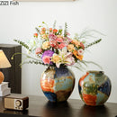 Ceramic Vase Set by Axyaa - Artistic Flower Vessels for Home Decor
