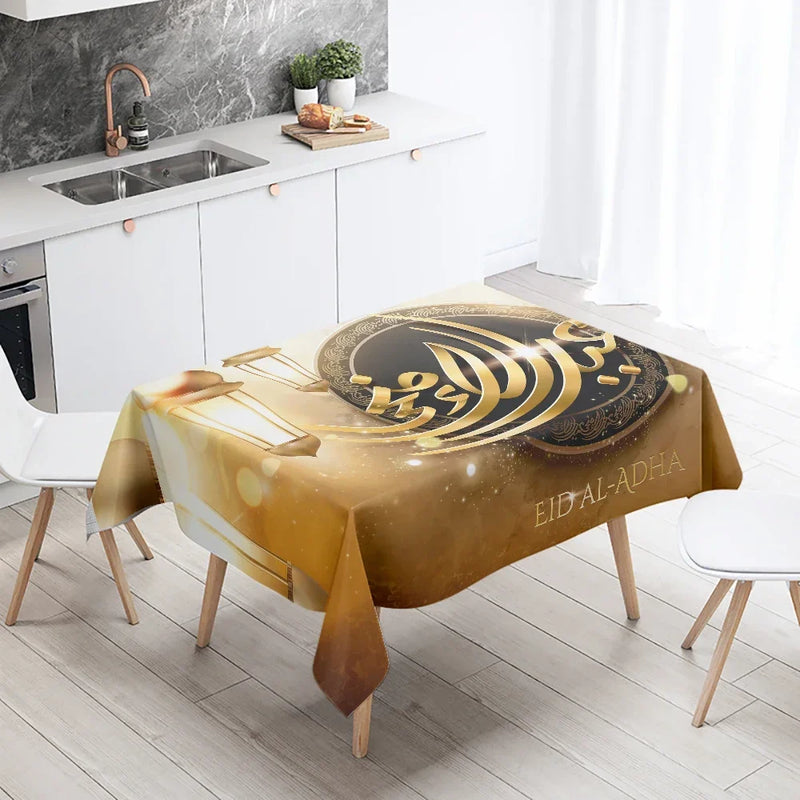 Axyaa Ramadan Mosque Tablecloth - Waterproof & Stain Resistant
