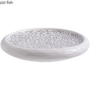 Axya Ceramic Dinner Plate Set: Round Tableware with Relief Pattern for Home and Restaurant