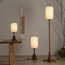 Axyaa Vintage Solid Wood Chinese Style Floor Lamp for Living Room & Bedroom