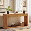 Axyaa Fluted Wood Console Table, 63" Narrow Sofa Entryway Hallway Foyer Behind Couch