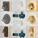 Axyaa LED Reading Wall Lamp USB Charging for Hotel Corridor Bedroom Interiors