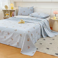 Axyaa Cotton Thickened Old Coarse Cloth Bed Sheet Set - Single Piece